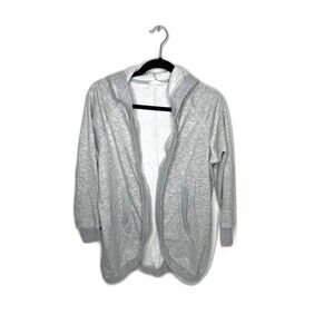 Olive & Oak Hooded Open Cardigan Gray Sweatshirt  Womens No Size Tag